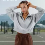 Свитшот укороченный полузамок